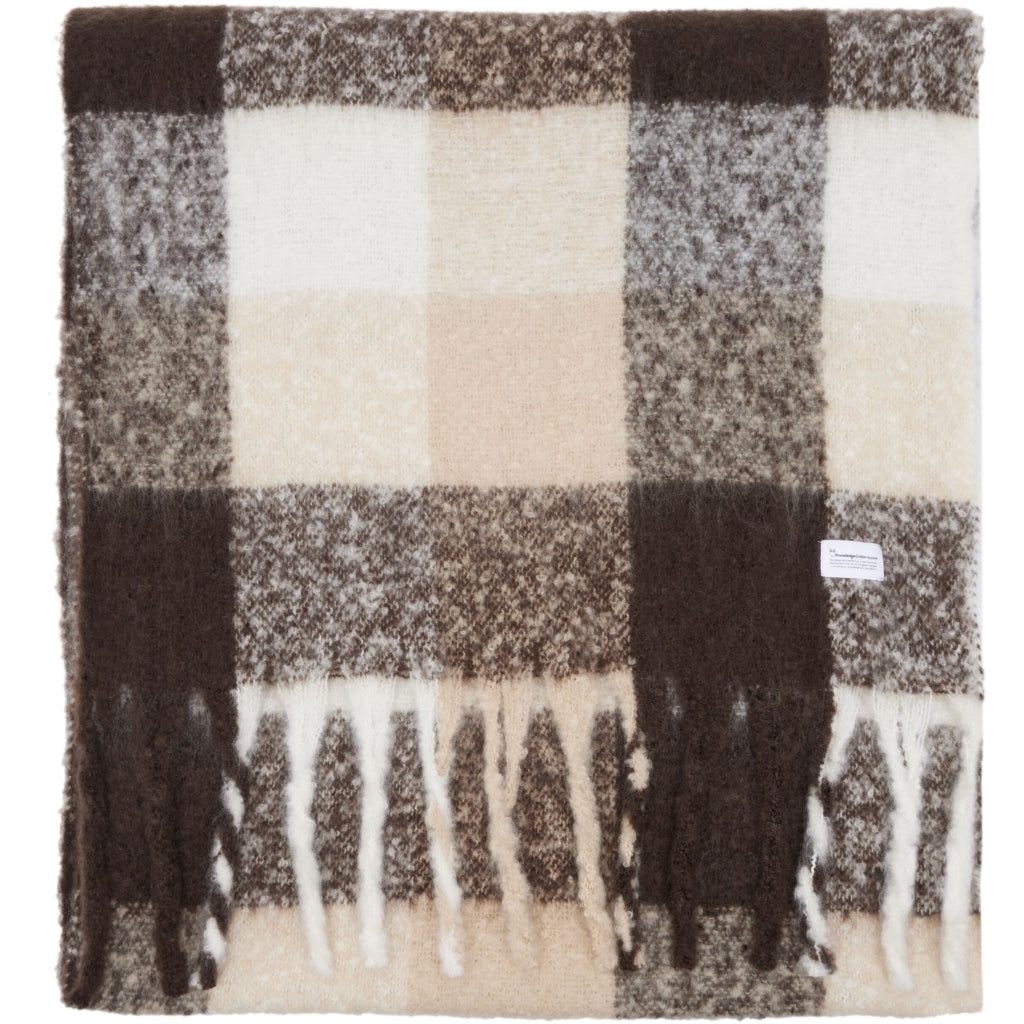 Checked Scarf Schal - Brown Check - KnowledgeCotton