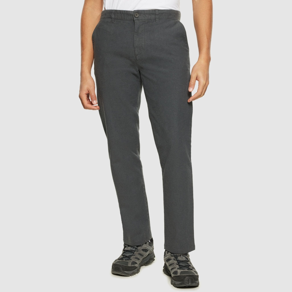 Chino CHUCK regular flannel - Gray Pinstripe - KnowledgeCotton