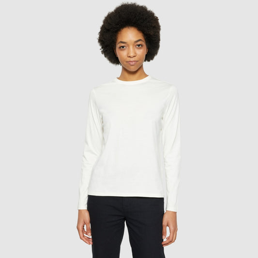 Basic Long Sleeve T-Shirt - Egret - KnowledgeCotton