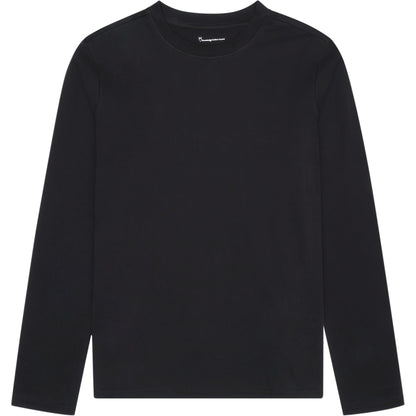 Basic Long Sleeve T-Shirt - Black Jet - KnowledgeCotton