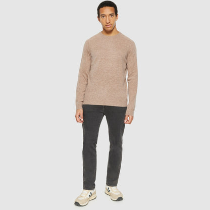 Pullover O-neck wool knit - Kelp Melange - KnowledgeCotton