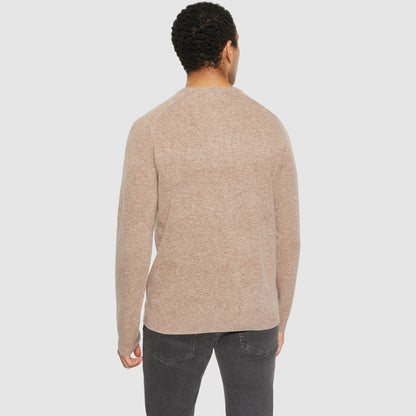 Pullover O-neck wool knit - Kelp Melange - KnowledgeCotton