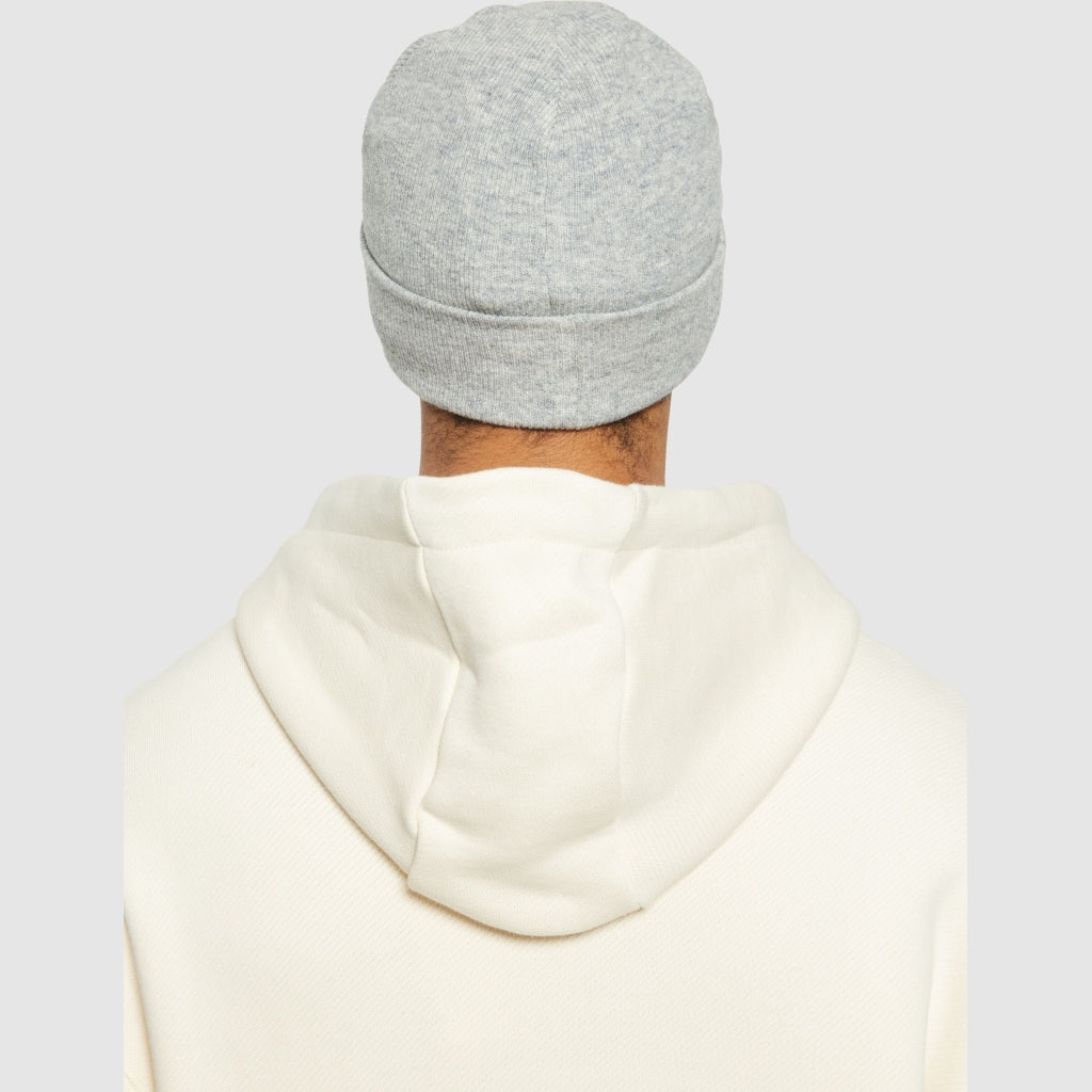 Mütze / Beanie wool double layer - grey melange - KnowledgeCotton