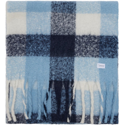 Checked Scarf Schal - Blue Check - KnowledgeCotton