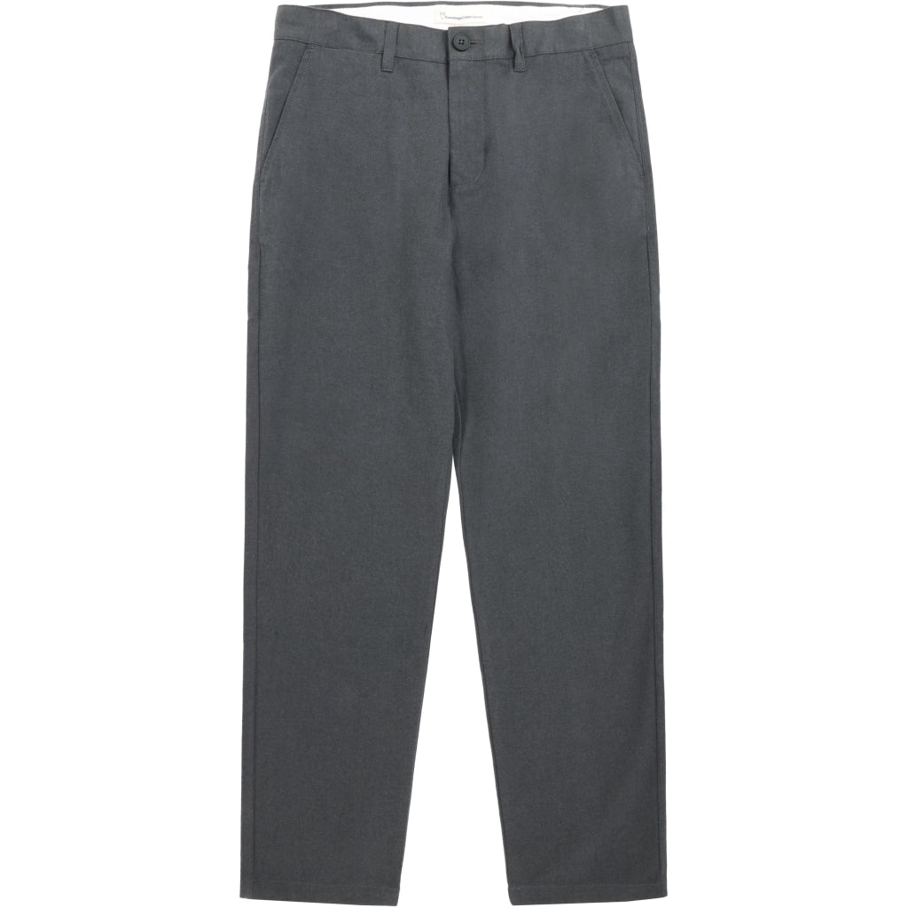 Chino CHUCK regular flannel - Gray Pinstripe - KnowledgeCotton