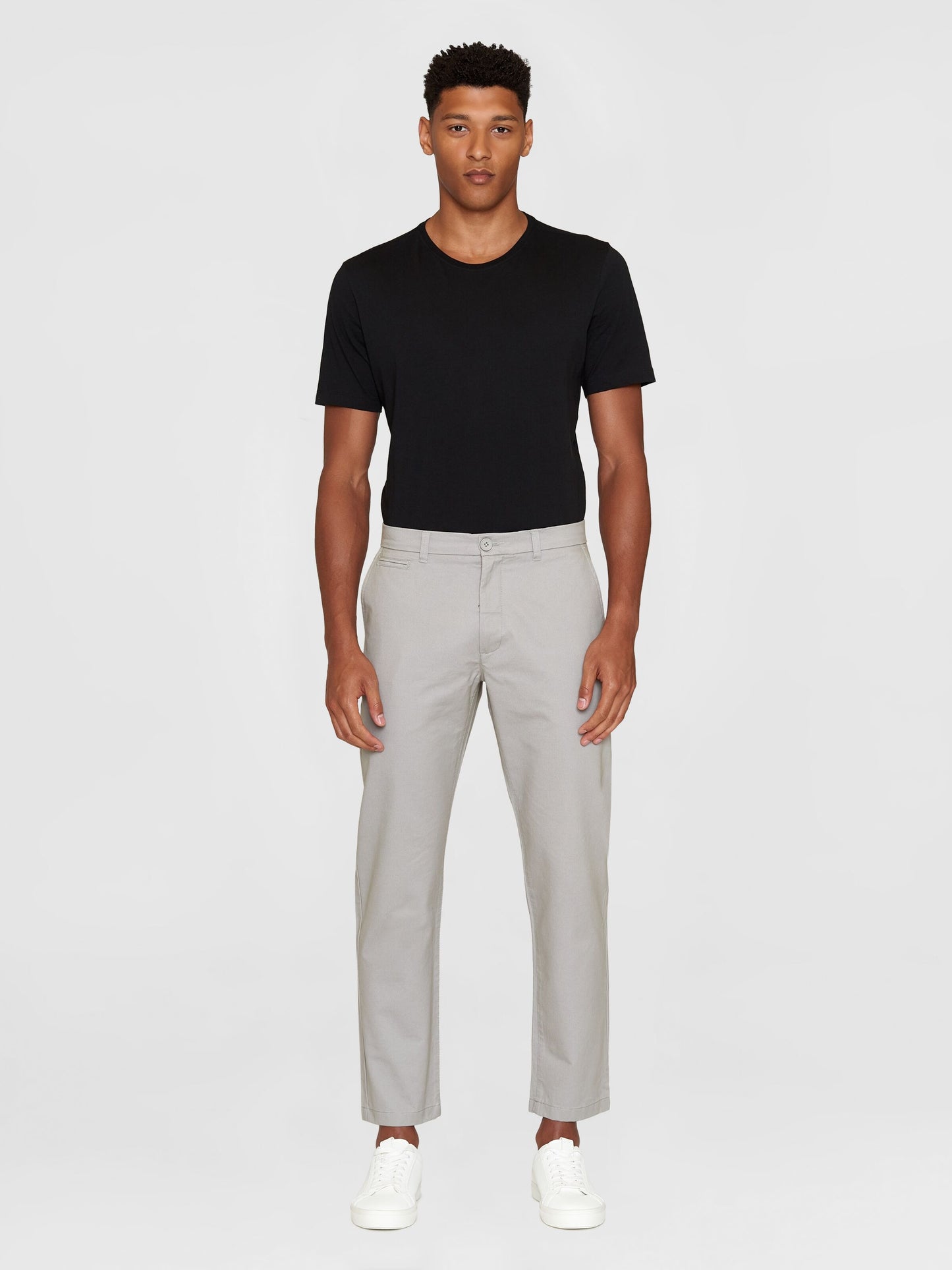 Chino CHUCK regular twill pants - Alloy - KnowledgeCotton