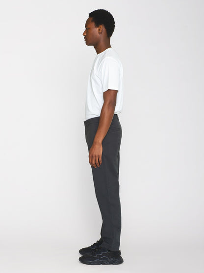 Chino CHUCK regular twill pants - Phantom - KnowledgeCotton