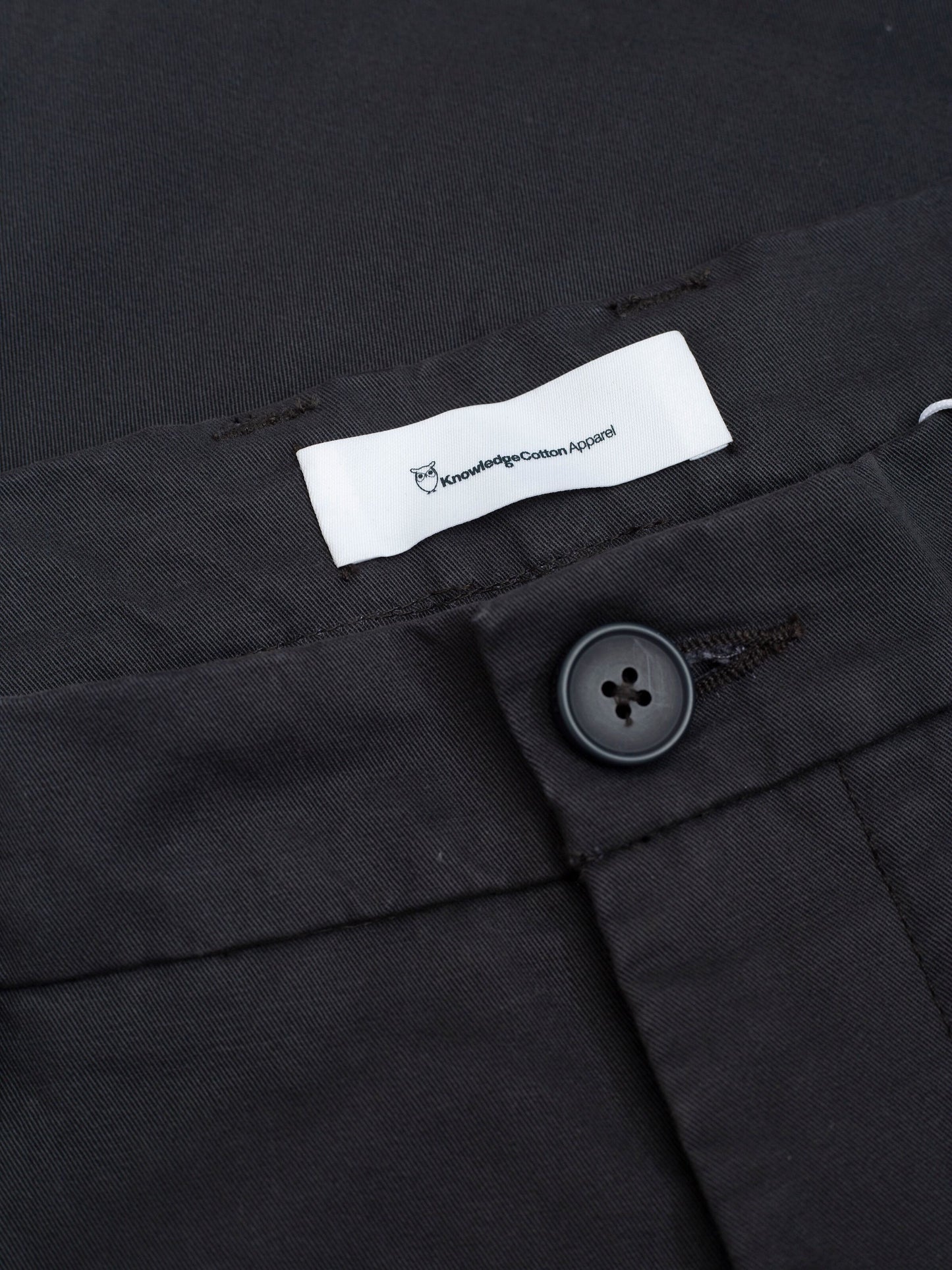 Chino CHUCK regular twill pants - Phantom - KnowledgeCotton