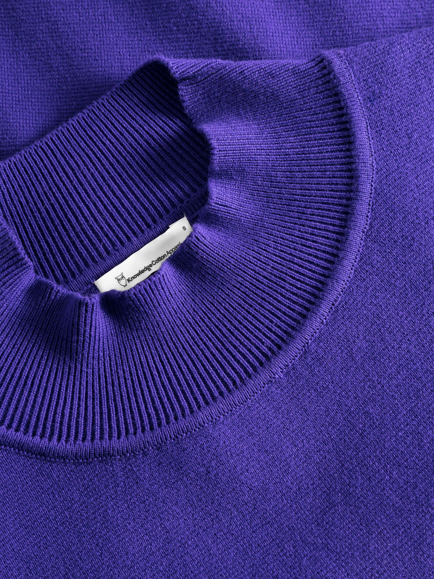 Pullover  Cotton high neck knit - deep purple - KnowledgeCotton Apparel