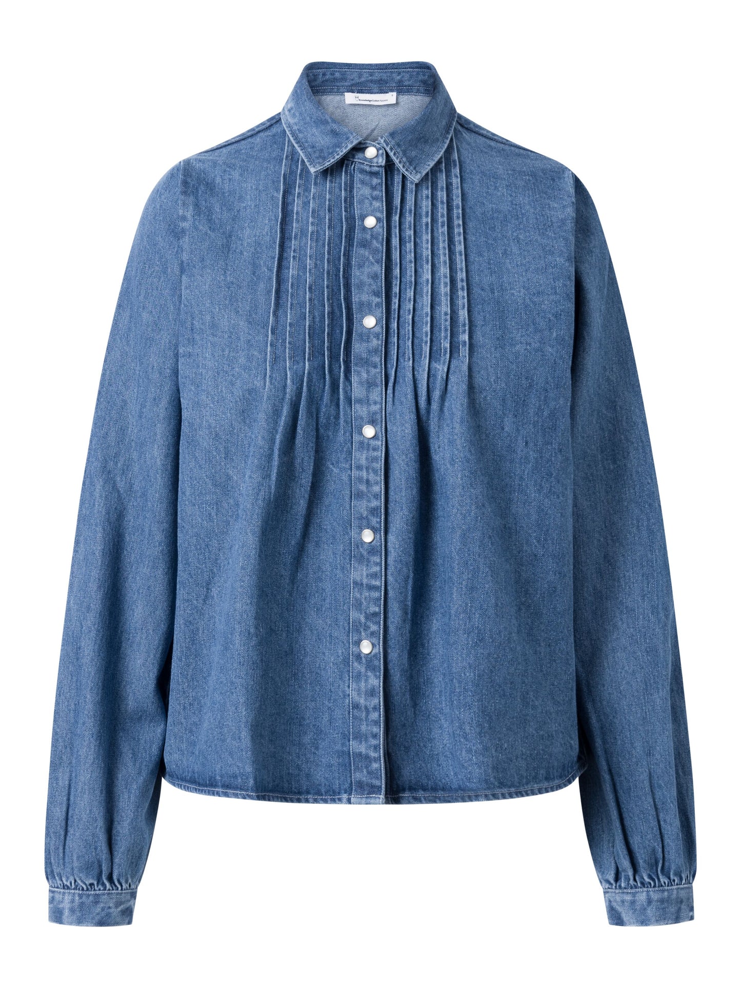 Bluse Denim A-shape shirt - GOTS/ VEGAN - Vintage indigo von Knowledge Cotton