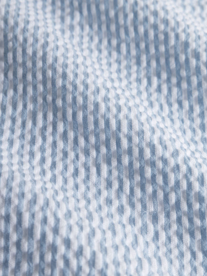 Seersucker Bluse - Blue Fog - KnowledgeCotton