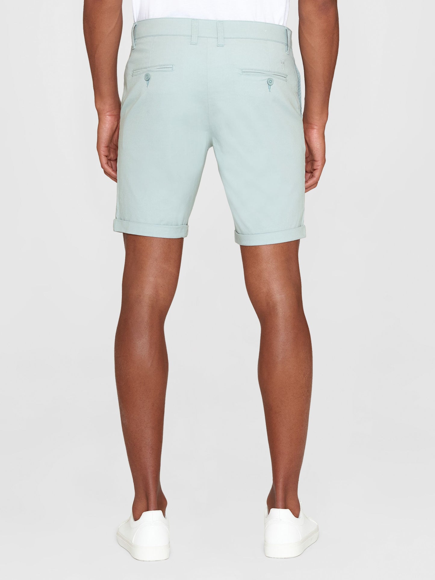 Shorts Regular Chino Poplin - Gray Mist - KnowledgeCotton Apparel