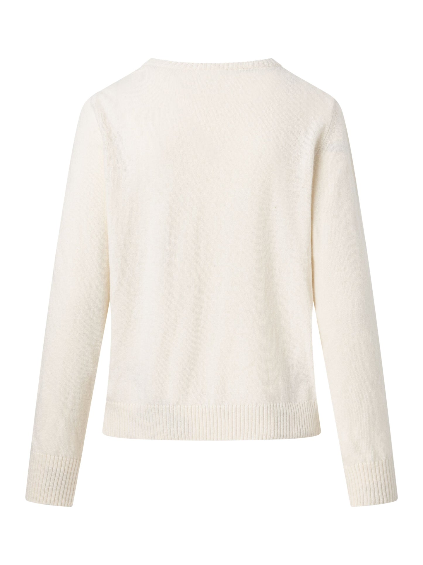Pullover Lambswool crew neck - Buttercream - KnowledgeCotton