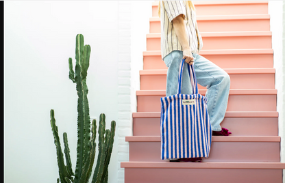 Naram Totebag - blue & rose