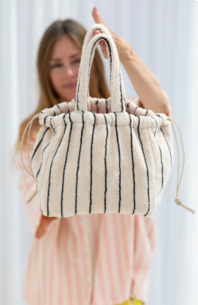 Naram Handbag - creme & ink