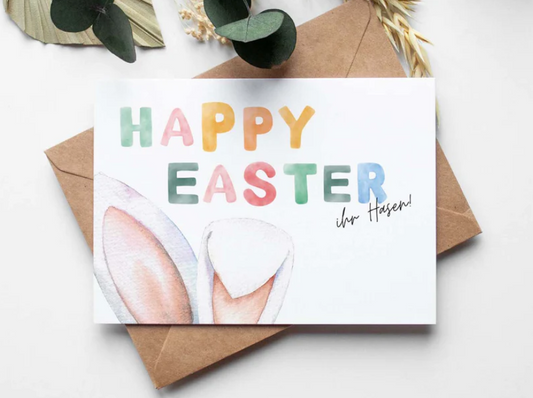 "Happy Easter" Klappkarten mit Umschlag