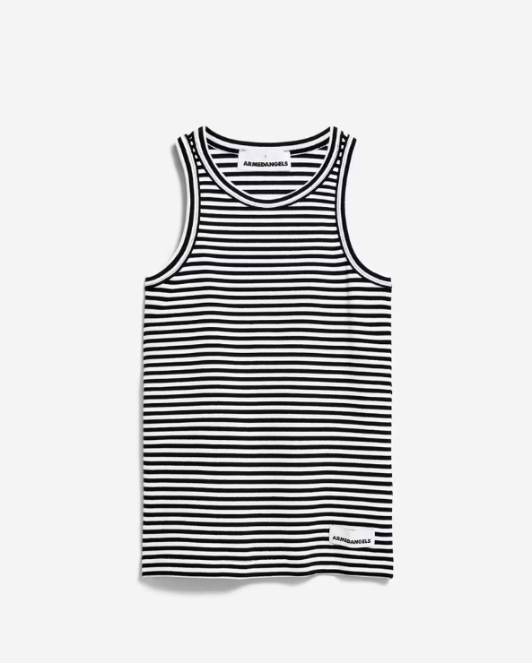 Top KANITAA STRIPES- black-white