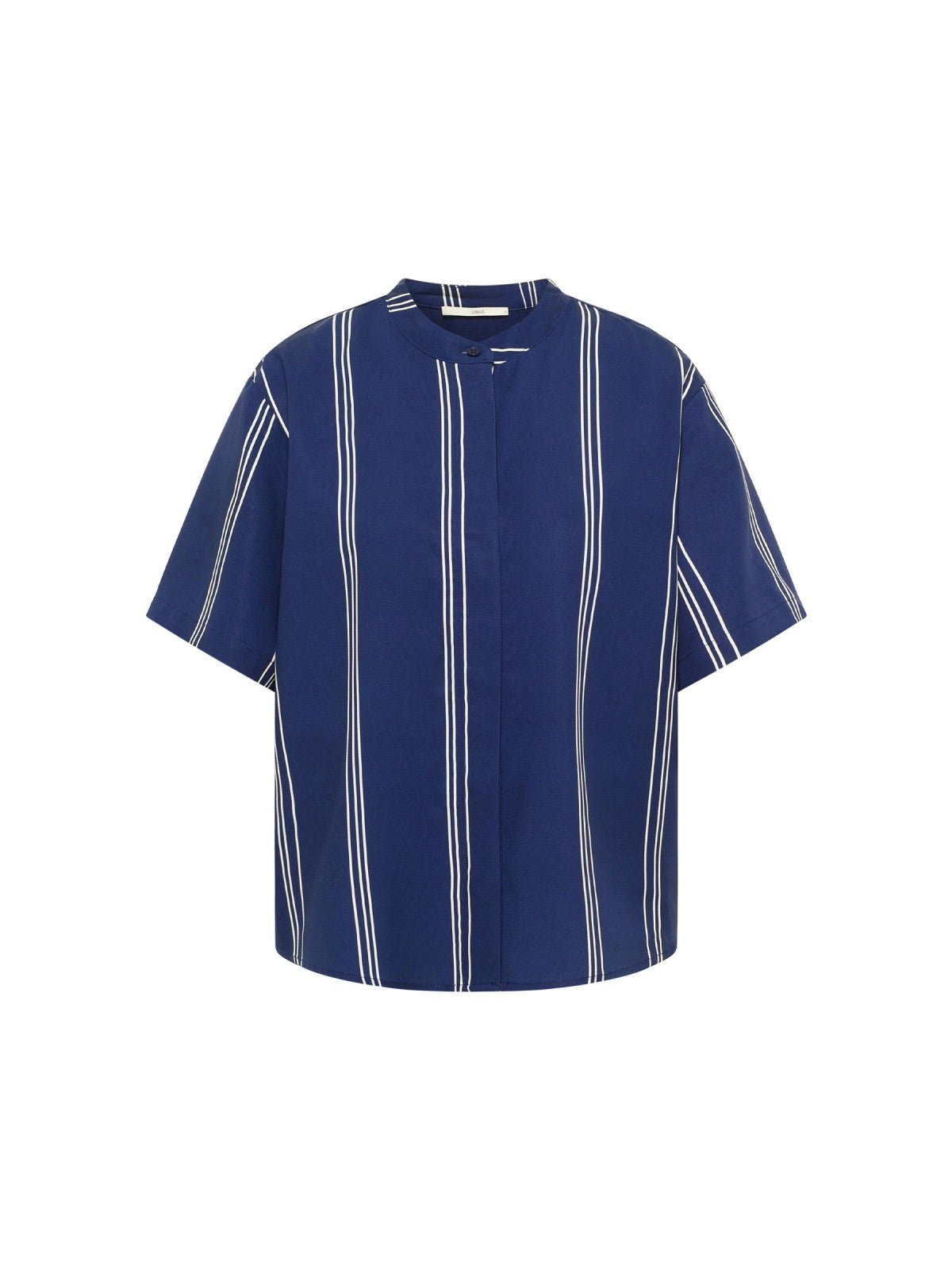 Blusenshirt - print stripe night blue - Lanius