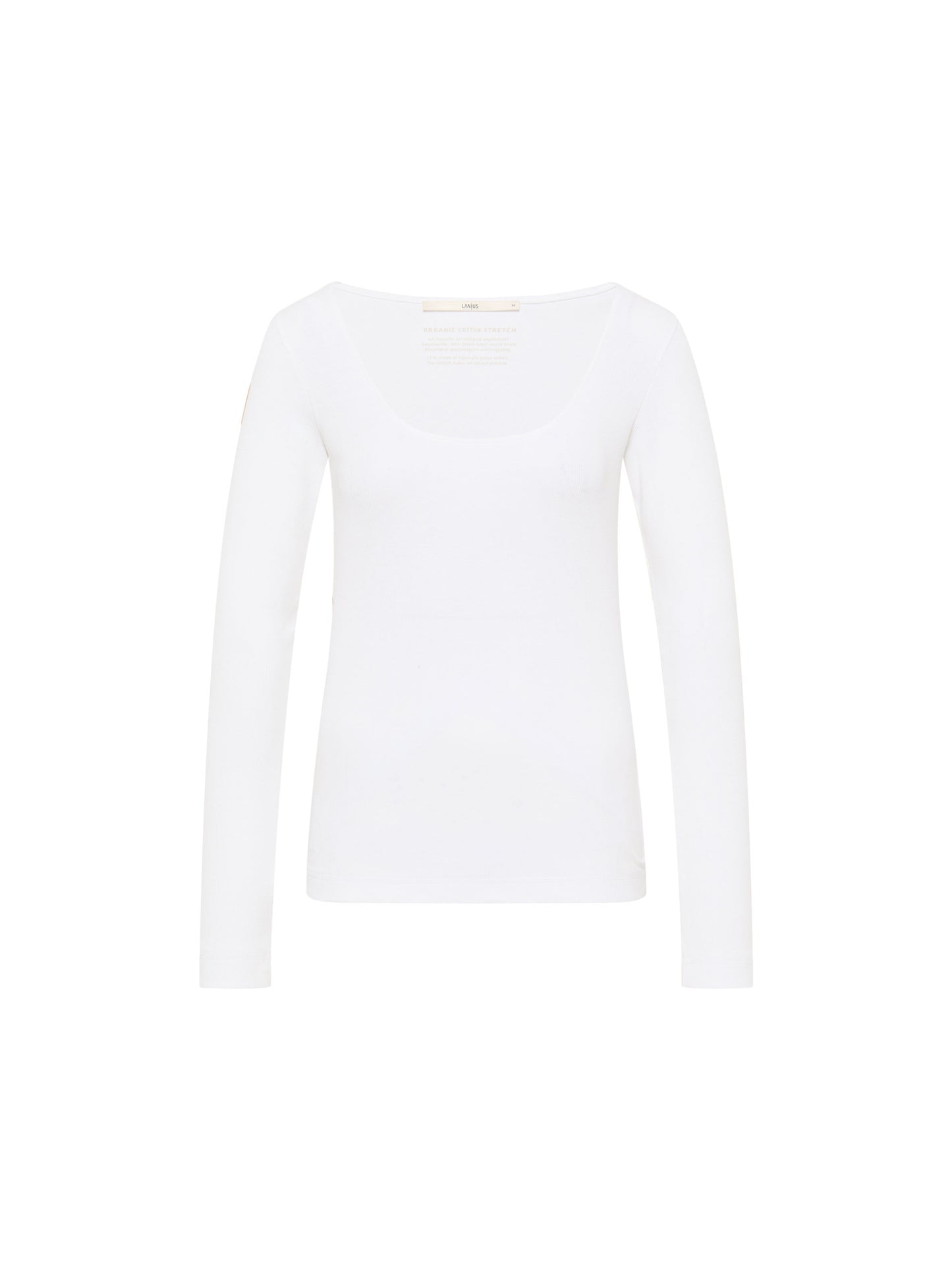 Langarmshirt Rippstoff - white