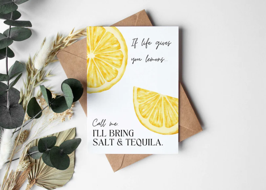 "Salt & Tequila" Klappkarten mit Umschlag