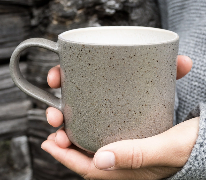 Steingut Tasse Ddoria - Granit Grau