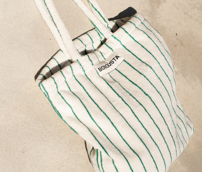 Naram Totebag - pure white & grass