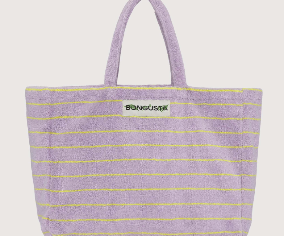 Naram Weekend bag - lilac & neon yellow