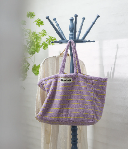 Naram Weekend bag - lilac & neon yellow