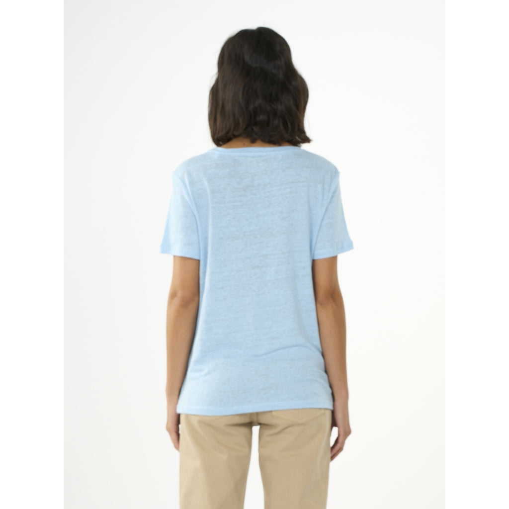 Leinen T-Shirt - Airy blue