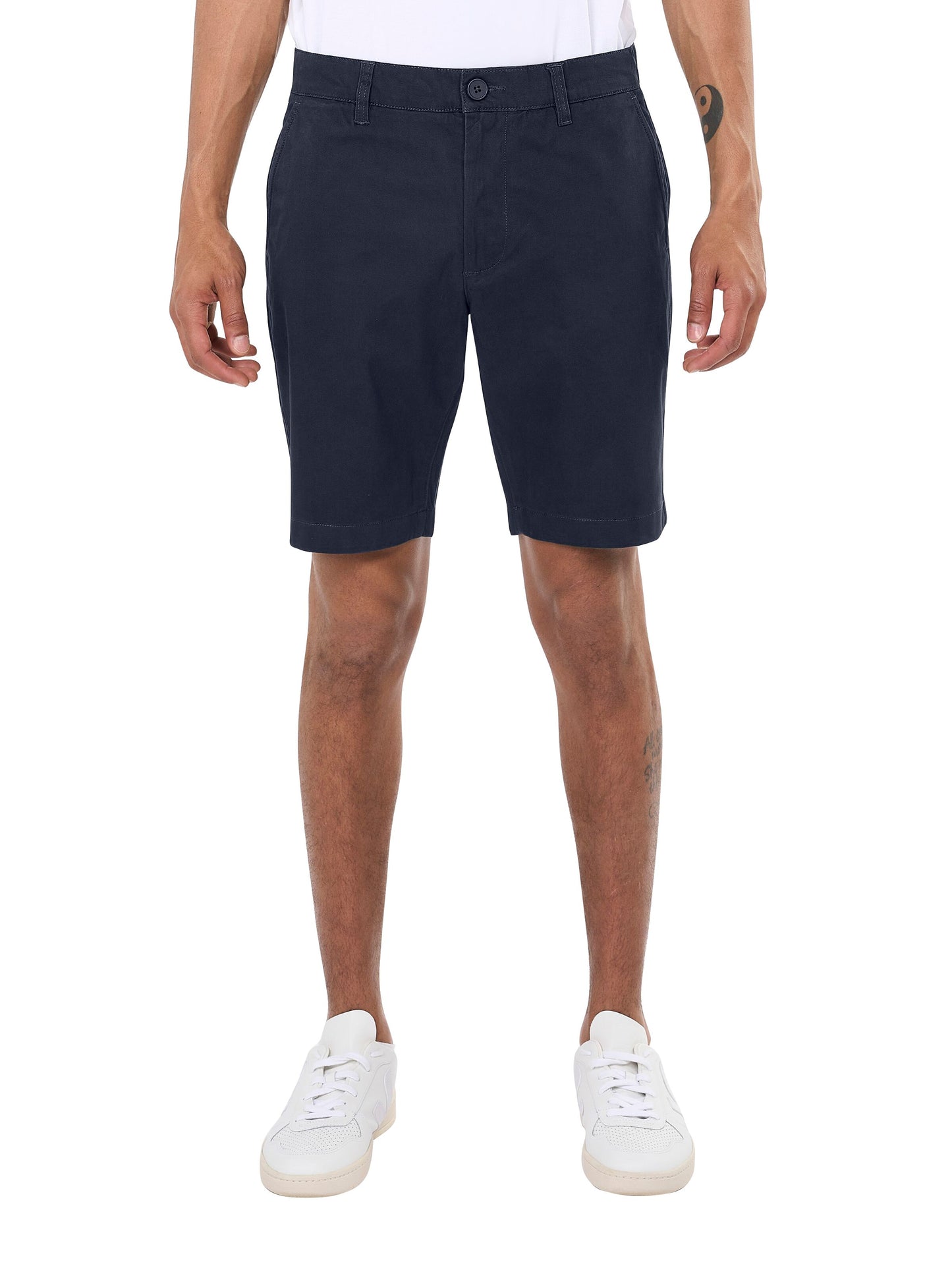 Stretched Twill Shorts - Total Eclipse - KnowledgeCotton Apparel