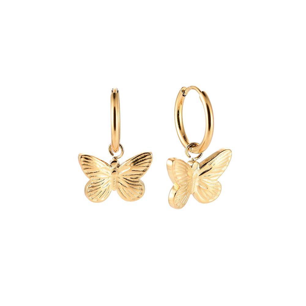 Ohrringe Butterfly - vergoldet