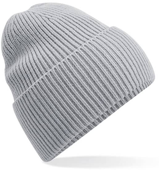 Oversized Cuffed Beanie | recycelt | light grey - UNISEX