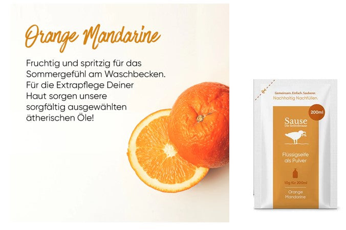SAUSE - Seifenpulver Orange Mandarine