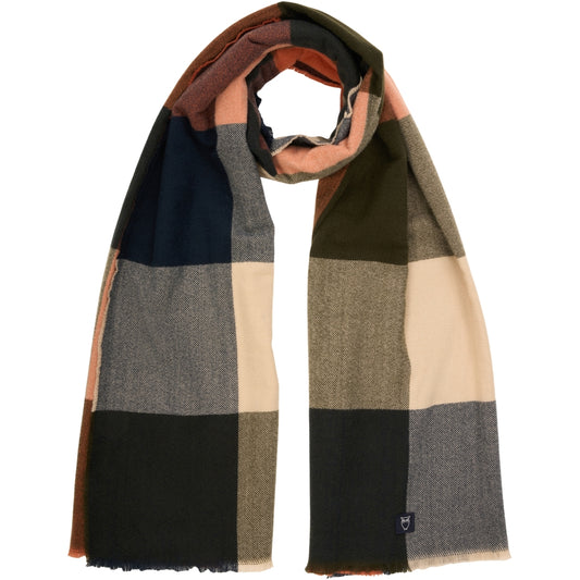 Big check scarf - Autumn Leaf- GRS/Vegan