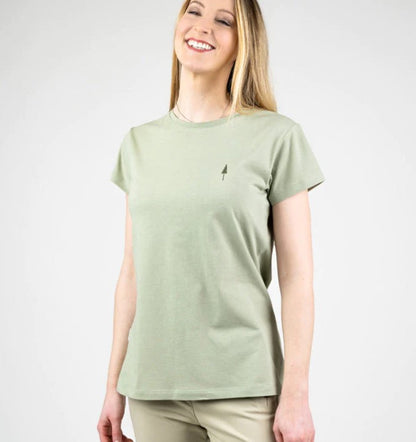 Damen Tree Shirt - light green mel